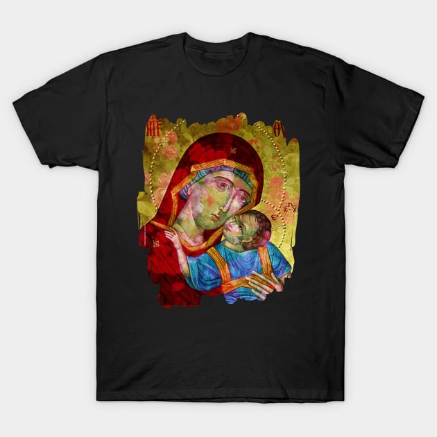 03 Holy Mother of God Virgin Mary baby Jesus icon T-Shirt by Margarita7